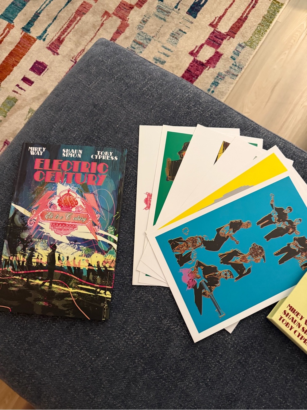 Mikey Way Electric Century Graphic Novel with Colorful Art Prints